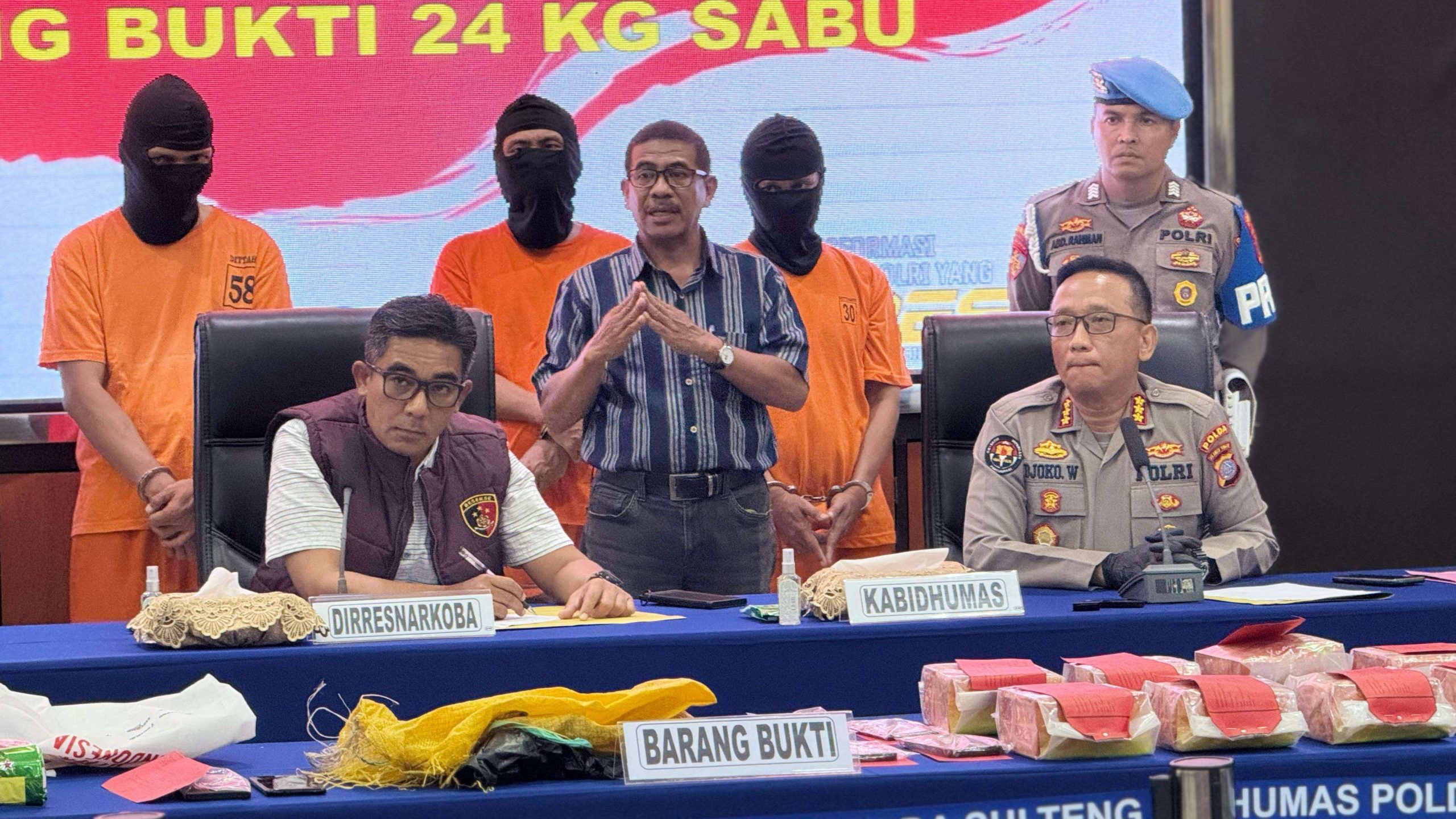Polda Sulteng Ungkap 24 Kilogram Sabu Jaringan Lintas Negara