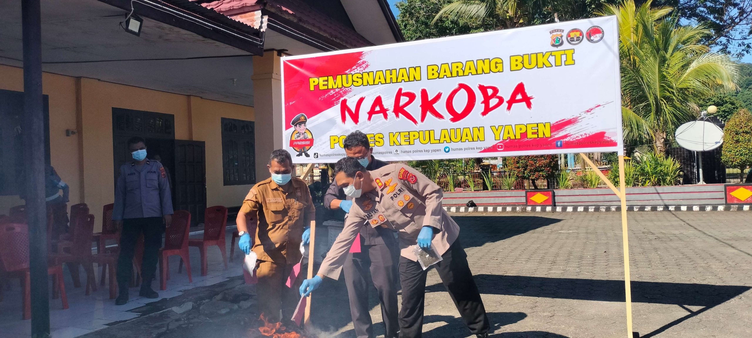 Pemusnahan Ganja Disaksikan Banyak Pihak