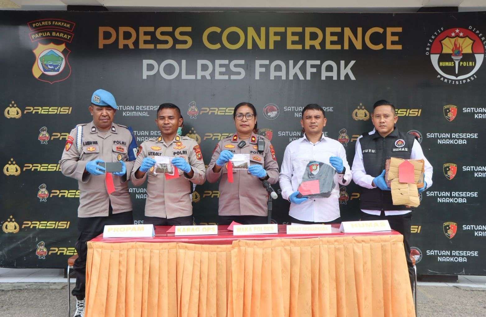 Polres Fakfak Ungkap Dua Kasus Ganja dalam Sehari